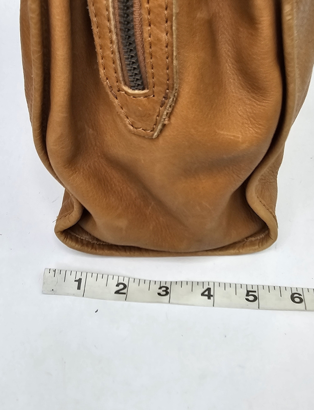 American Leather Co. Lenox Triple Entry Satchel Cafe Latte - Picture 6 of 13